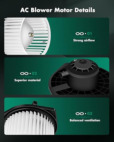 Vista 942 de SCITOO 700188 Reemplazo del motor del ventilador HVAC con jaula de ventilador para Toyota Tacoma 2005-2015, reemplazo OE - 87103-04043, 87103-04044