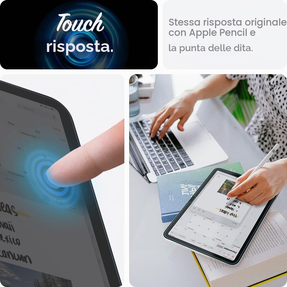 Spigen Glas.tR EZ Fit Vetro Temperato compatibile con iPad A16 11 generazione 11 pollici (2025), iPad 10 generazione 10.9 Pollici (2022), Installazione Facile, Cristallino, Anti-graffio, Durezza 9H