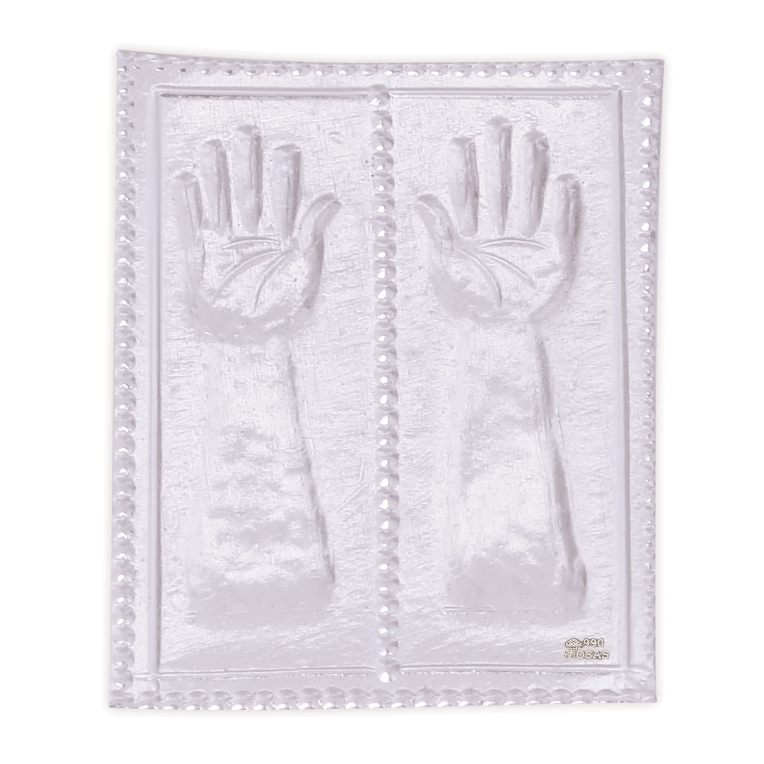 Osasbazaar Pure Silver Hands, Silver Haath for Puja, Offering, Donation and Lal Kitaab Remedy - 97%-99% Pure BIS Hallmarked