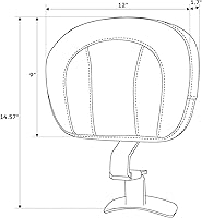 Vista 4 de TCMT Puntadas naranjas para respaldo del conductor delantero para Harley Touring Road King Street Road Electra Glide 2009-2023