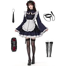 Cosplay Costume Women Maid Dress Halloween Outfit Full Set