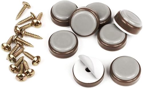 Miniatura 4 de Slipstick Chocolate CB255 - Protector de suelo de 1 pulgada para sillas o pies deslizantes para muebles (juego de 8) autoadhesivos o roscados, 1