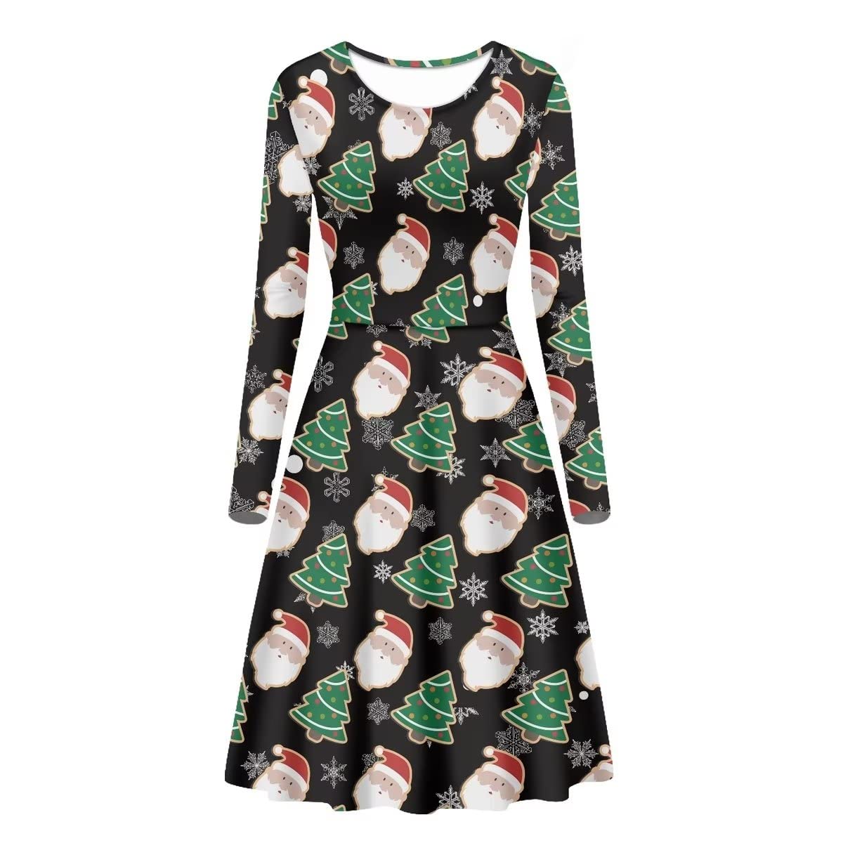 Robe à manches longues Père Noël noir Cumagical taille M