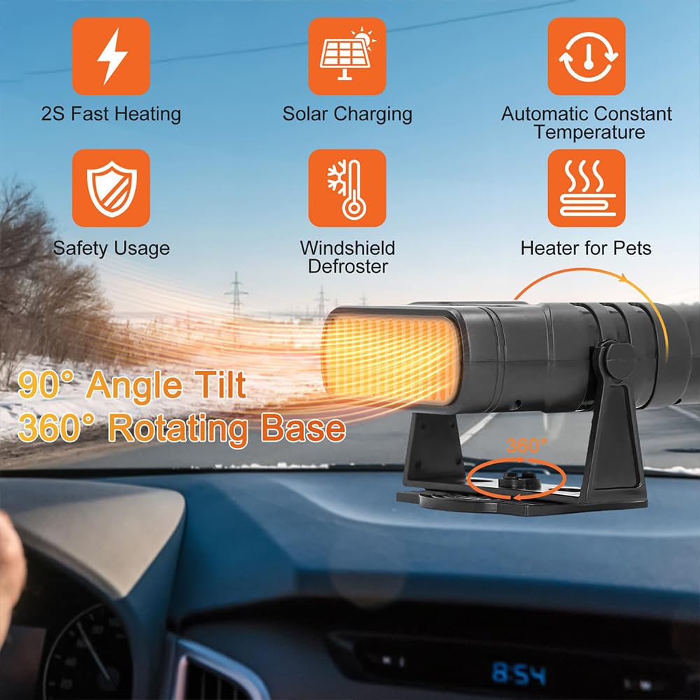 Calentador solar para acampar, calentador de gallinero alimentado por energía solar, secador de aire automotriz para gallinero, casa para mascotas al aire libre
