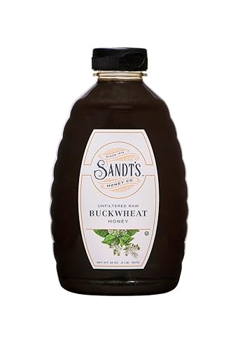 Sandt's Honey - Miel cruda sin filtrar, genuina sin OMG, miel pura (907 g)