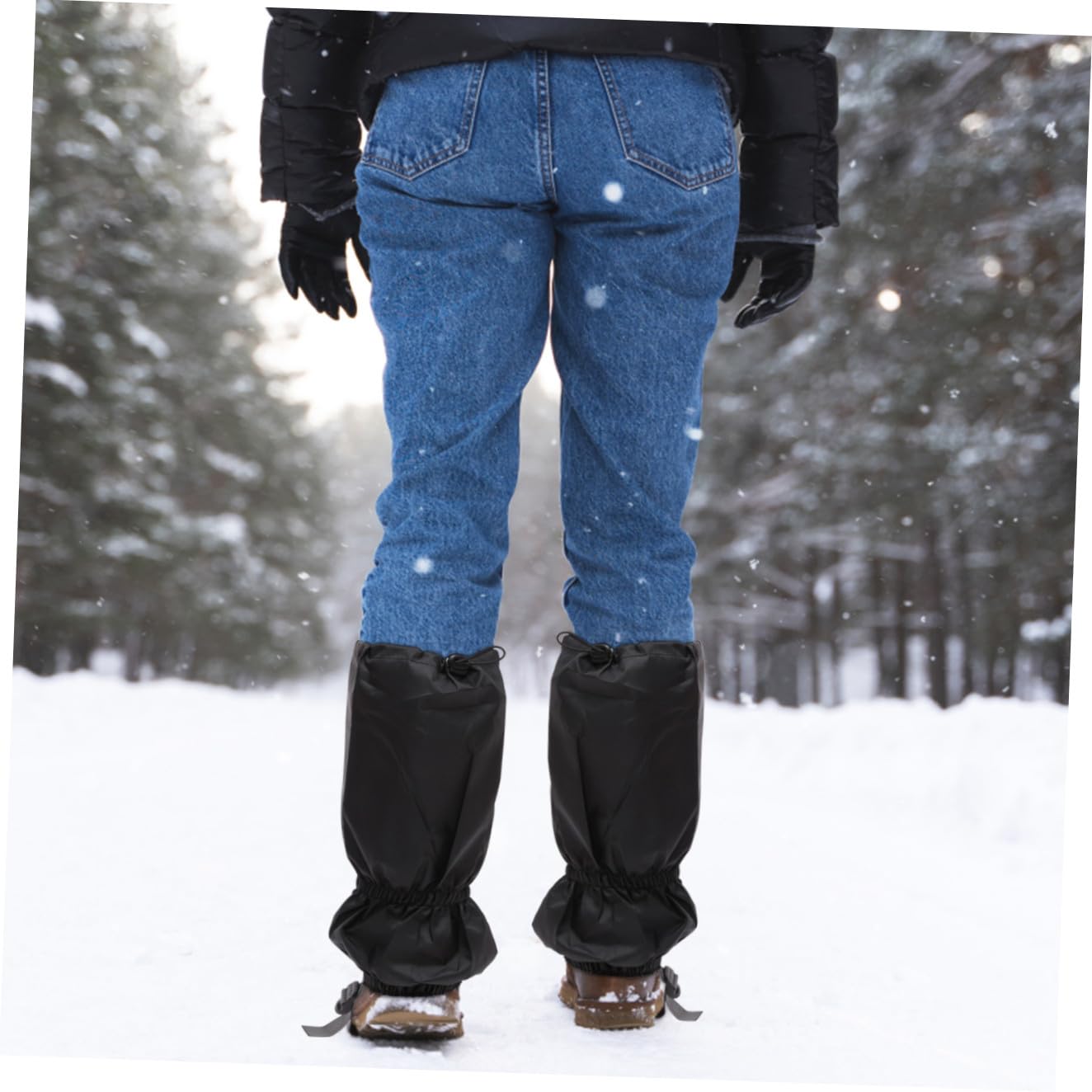 Toddmomy Lot De 6 Guêtres De Protection Pour L'Alpinisme La Randonnée L'Hiver Pour Homme Guêtres De Neige Guêtres De Randonnée Guêtres De Ski Guêtres En Tissu Oxford Noir