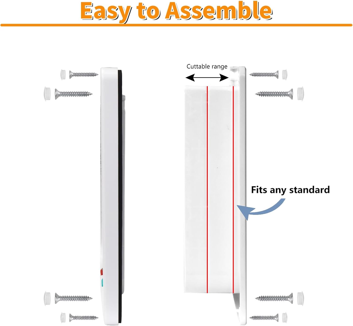 Cat Door for Interior and Exterior Doors with 4-Way Locking System - Pet Door for Cats and Small Dogs, Durable Transparent PVC Flap with Noise Reduction Seals-Viywicz