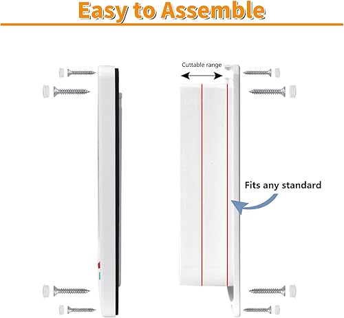 Miniatura 6 de Puerta para gatos para puertas interiores y exteriores con sistema de bloqueo de 4 vías, puerta para mascotas para gatos y perros pequeños, solapa