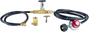 Fire Pit Burner 10 Connection Kit Liquid Propane for 20 Lb BBQ Style Propane Tank