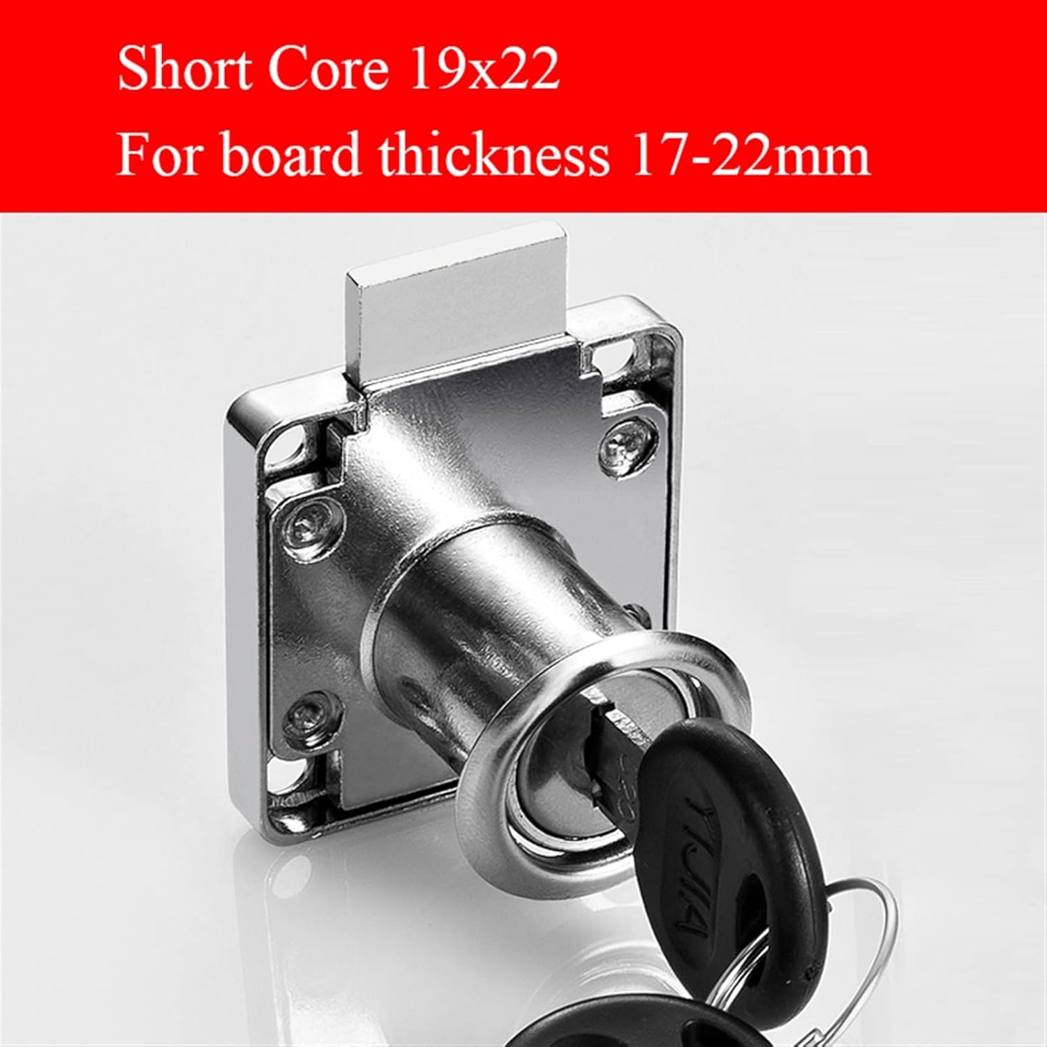 Desk Drawer Lock 22/32mm Silver Gold Wardrobe Locks Cabinet Locks Furniture Cam Locks Drilling with Keys 1Pcs(22mm Silver)