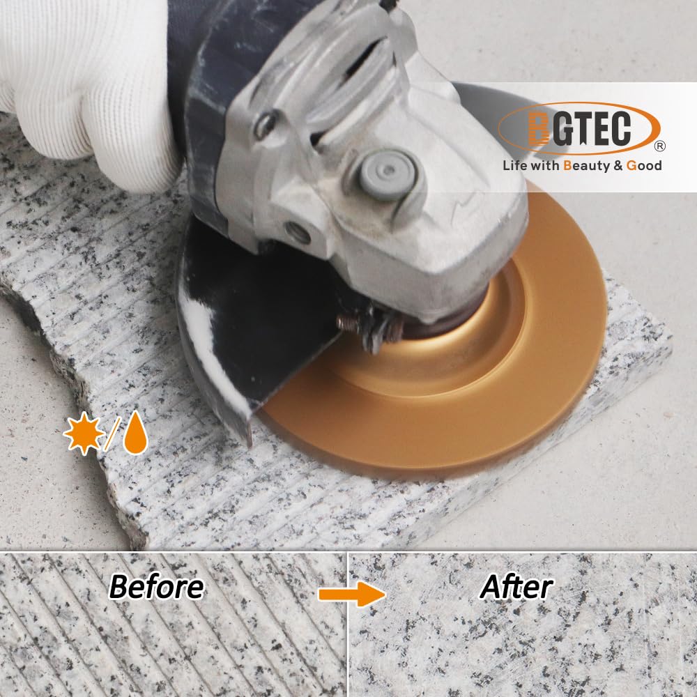 Diamond Grinding Wheels 7'' - BGTEC Grinding Cup Wheel Arbor：22.23/15.875mm for Polishing and Cleaning Marble Concrete Masonry（2pcs）