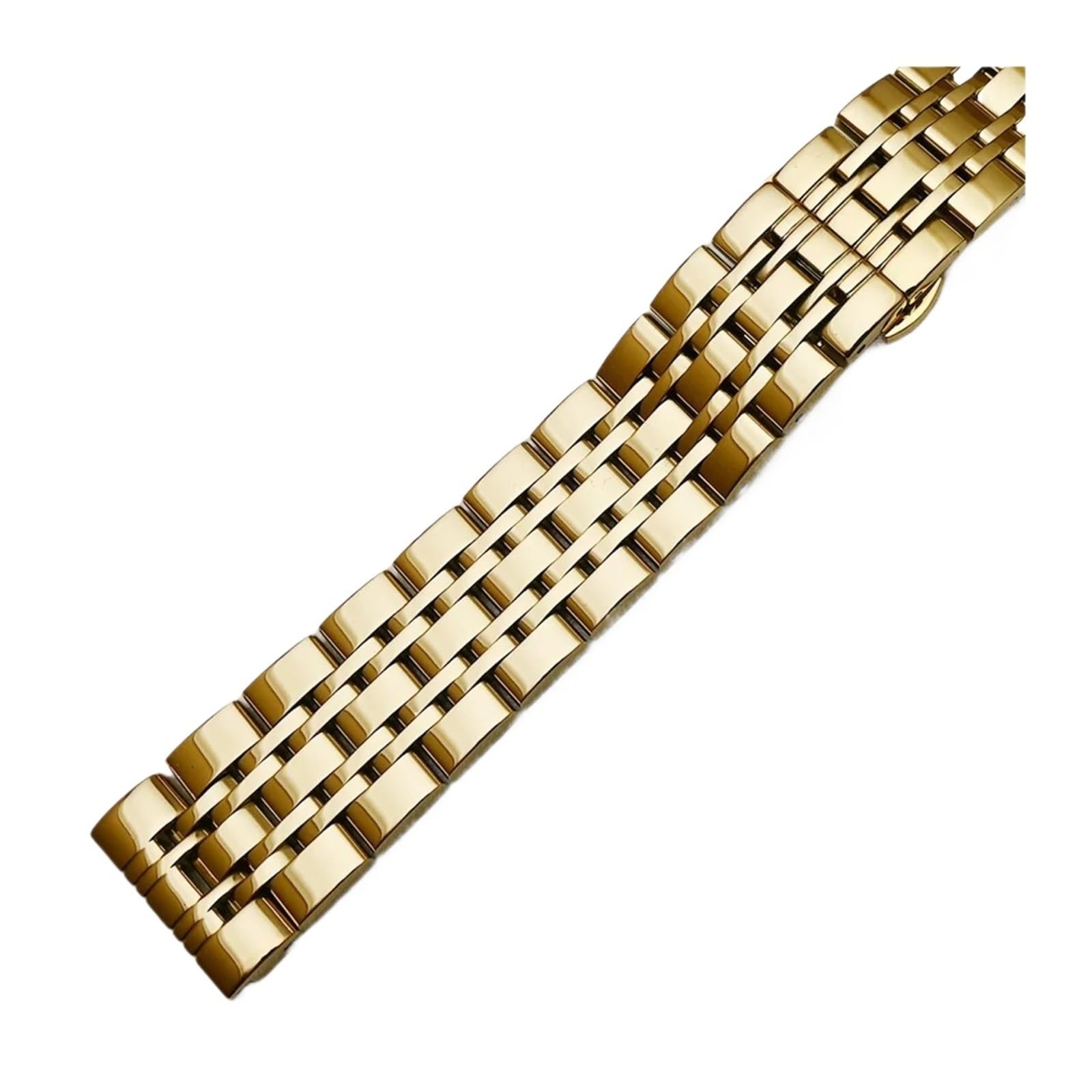 Lqxhz Gold Solid Metal Watchbands Bracelet Polished Silver Black Stainless Steel Watch Band Strap 18Mm 19Mm 20Mm 21Mm 22Mm 23Mm 24Mm(,23Mm)