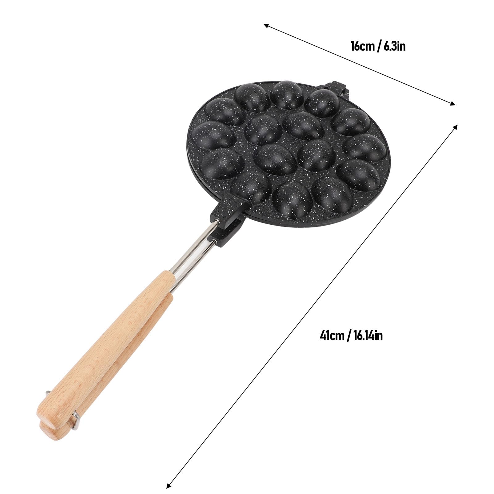 Mamool Mold Cookie Maker, 16 Hole Stick Proof Cookie Press with Aluminum Alloy Design Walnut Cookie Moulding Maker for Baking Bakery Supplies (Type 1)