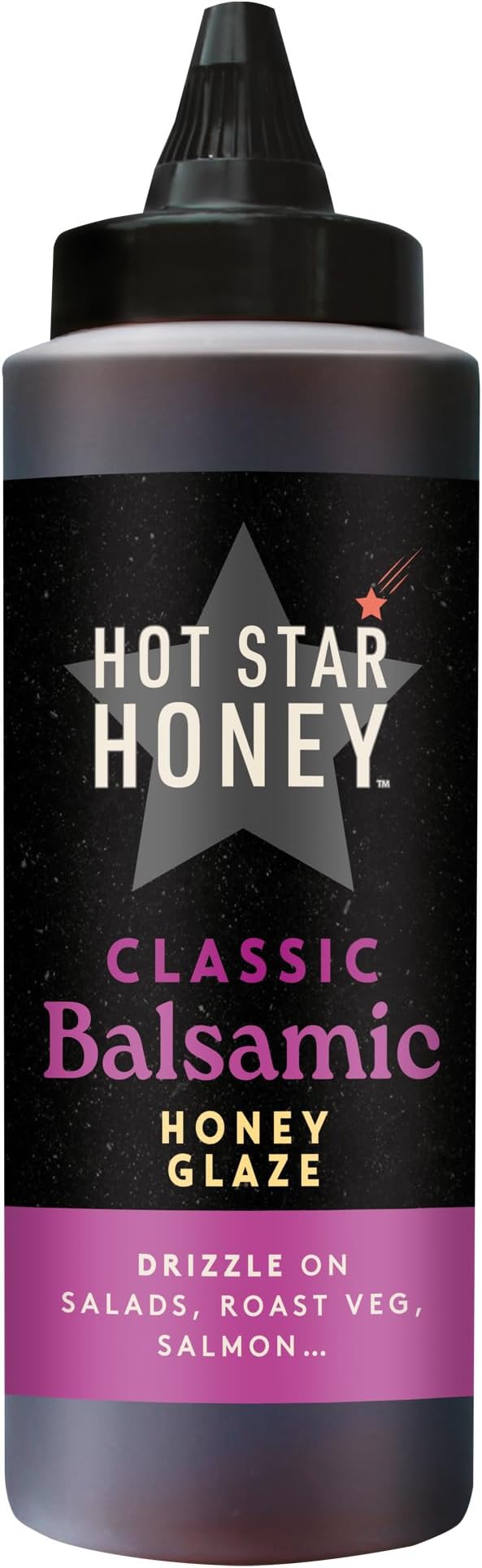Hot Star Honey Classic Balsamic Glaze – Handcrafted Balsamic Honey Glaze – 100% Natural, No Additives – Perfect for Chicken, Pizza, Pasta, Steak & Noodles – Made in UK – 330g