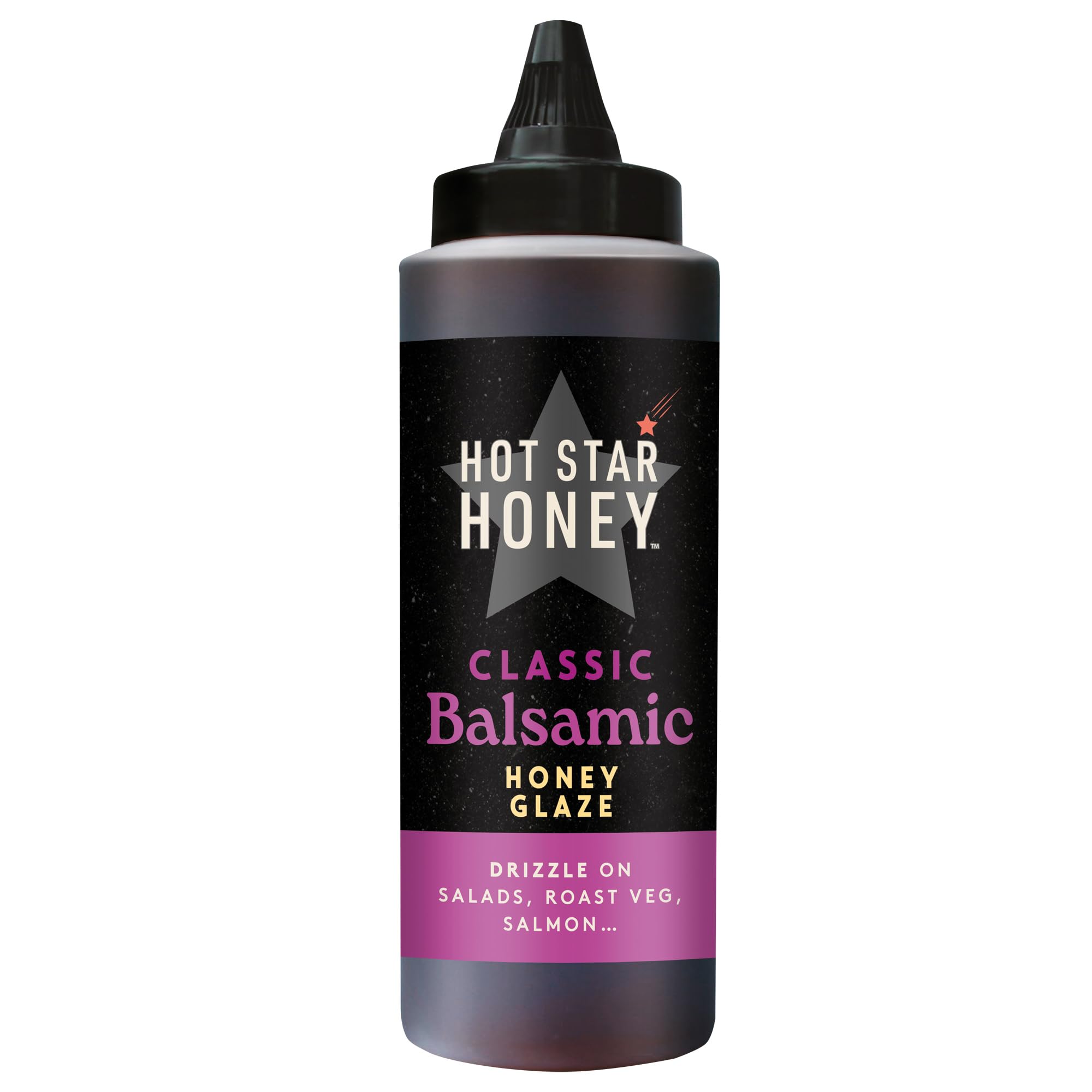 Hot Star Honey Classic Balsamic Glaze – Handcrafted Balsamic Honey Glaze – 100% Natural, No Additives – Perfect for Chicken, Pizza, Pasta, Steak & Noodles – Made in UK – 330g