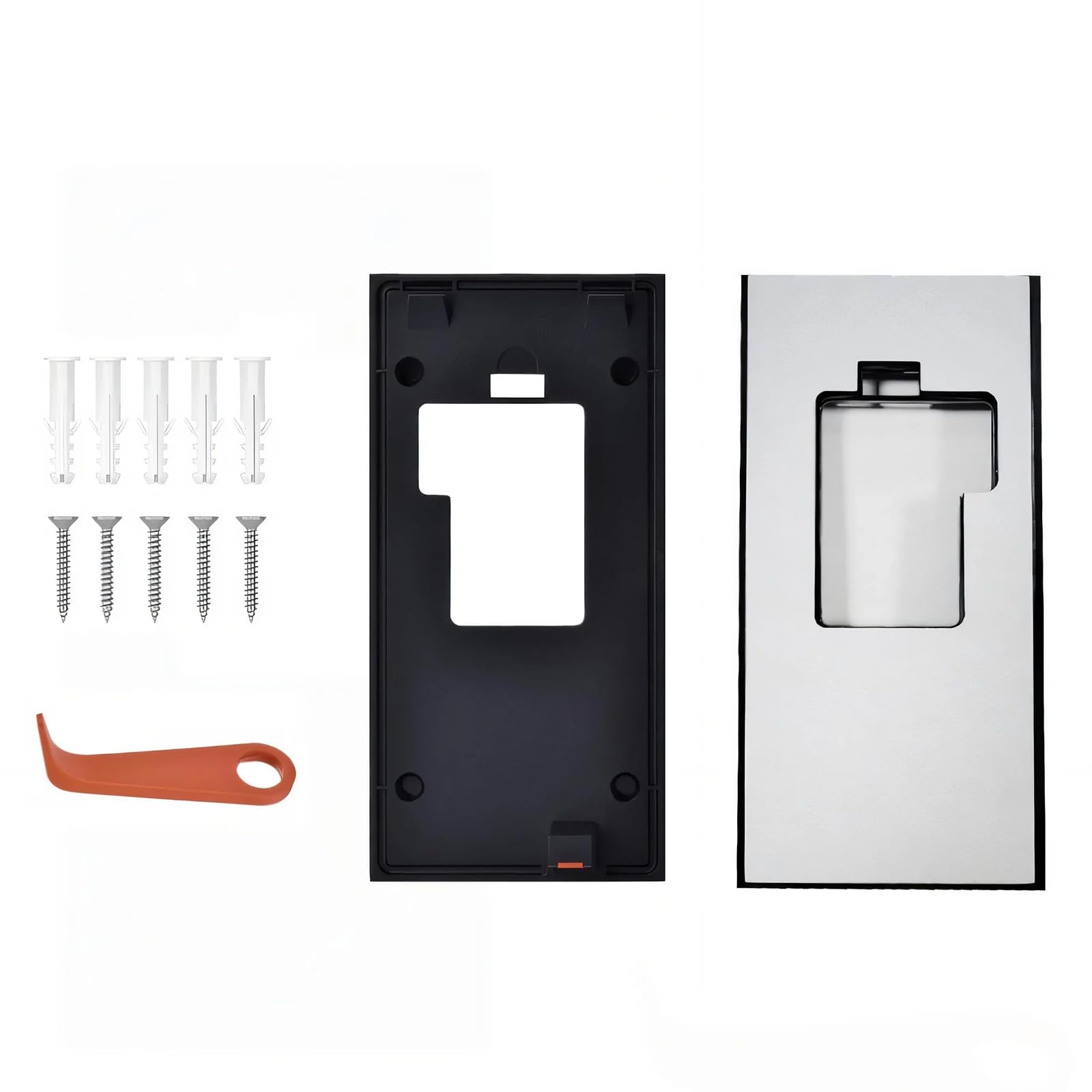 Elnwnnkc Multicolor None Drill Adhesive Doorbell Mount Holder Mount Sticky Pad Adjustable Doorbells Mounting Bracket Easy Install Practical Mounting Brackets Without Drilling