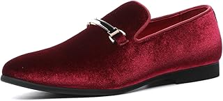 Sponsored Ad - Santimon Dress Loafers Velvet Horsebit Buckle Flat Driving Moccasin Shoes for Men