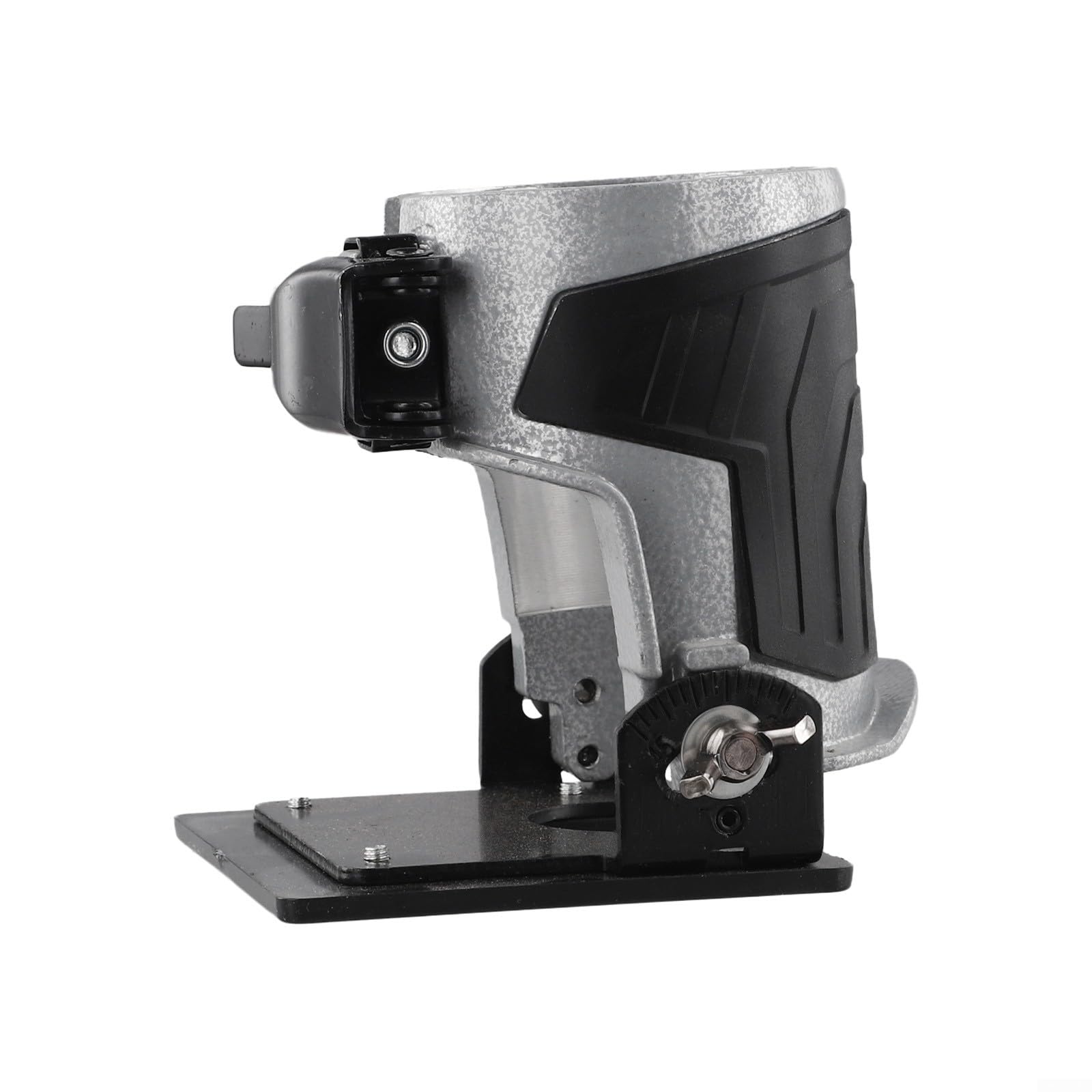 Base inclinable ajustable para fresadora de madera, adecuada para enrutadores manuales eléctricos e inalámbricos, base de fresadora de aluminio