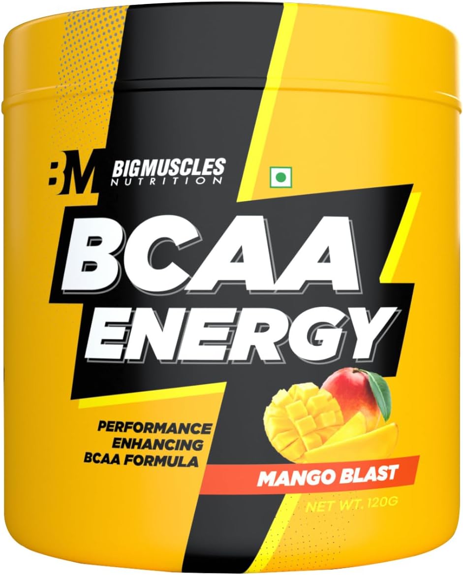 BCAA Energy Powder [20 Serving, Mango Blast], 120 Grams, 20 Servings