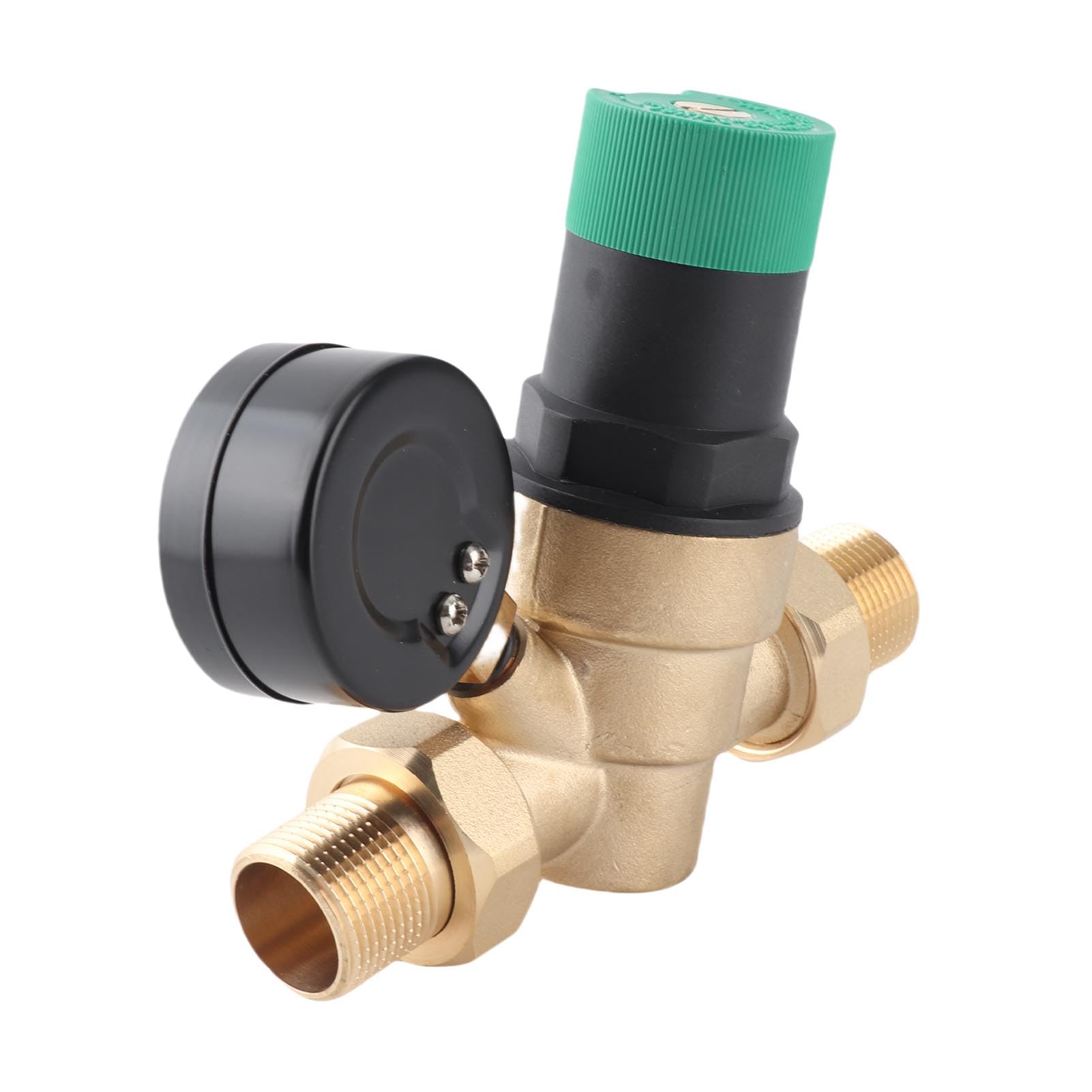 Alomejor Brass Water Pressure Regulator, Adjustable 1-6 Bar (3/4 inch | Trwała konstrukcja, dokładne pokrętło ciśnienia, łatwa instalacja, wszechstronne zastosowanie do zbiorników i kranów