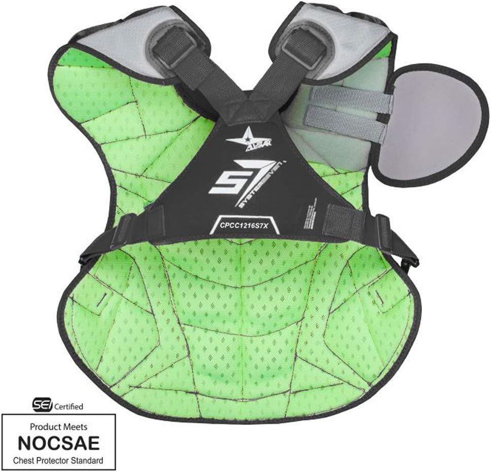 All-Star CPCC1216S7XBK S7 Axis Chest Protector/Meets NOCSAE/Ages 12-16 BK : Toys & Games