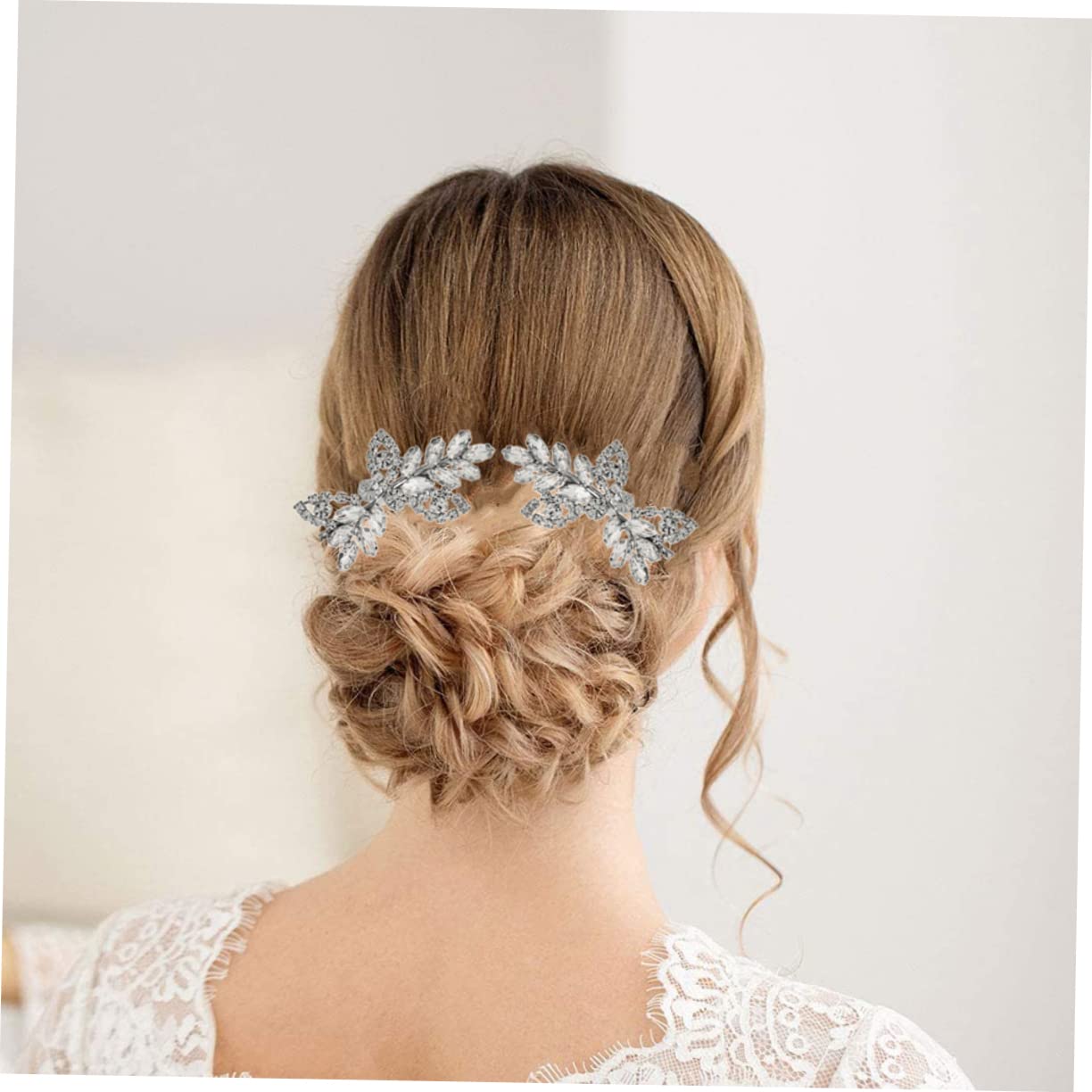 Didiseaon Juego De 5 Horquillas Con Hojas Y Diamantes De Imitación Para Mujer Elegantes Accesorios Para El Cabello Delicadas Horquillas Para Peinar 4 Unidades X 5