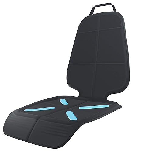 Shynerk - Protector de asiento de automóvil para asientos de bebé, tapete para debajo del asiento de bebé, para proteger la tapicería de cuero y