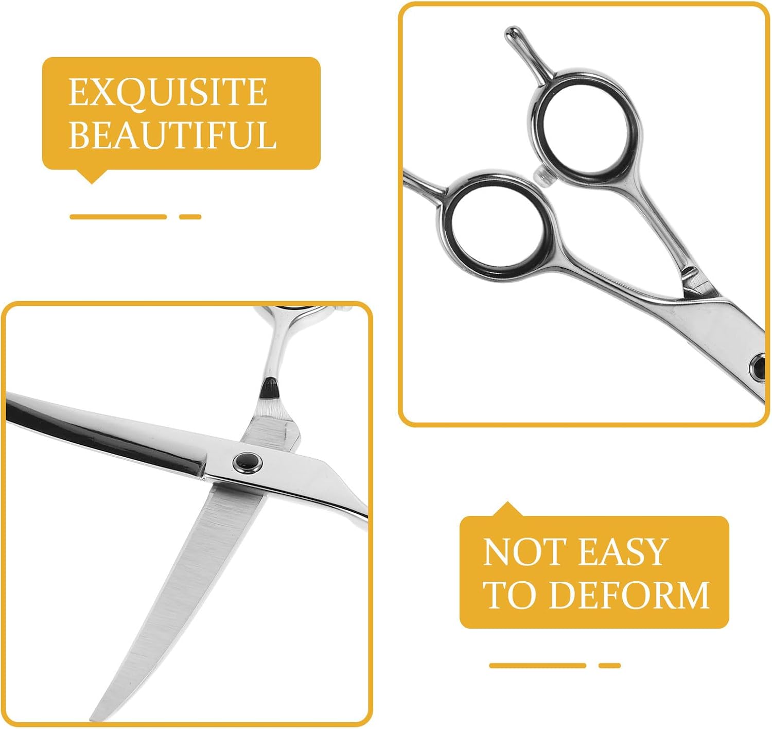 Healifty Professional Rounded Stainless Shears Curved Grooming Steel Pet and Cutting Scissors or Tip and Ergonomic Handle for 7-inch Dog Cat Hair Salon Home Use