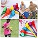 BESPORTBLE 4set Wooden Egg and Spoon Race Game Outdoor Training Tool for Boy Girl and Adults Balance Coordination Fun Design for Parties and Picnics