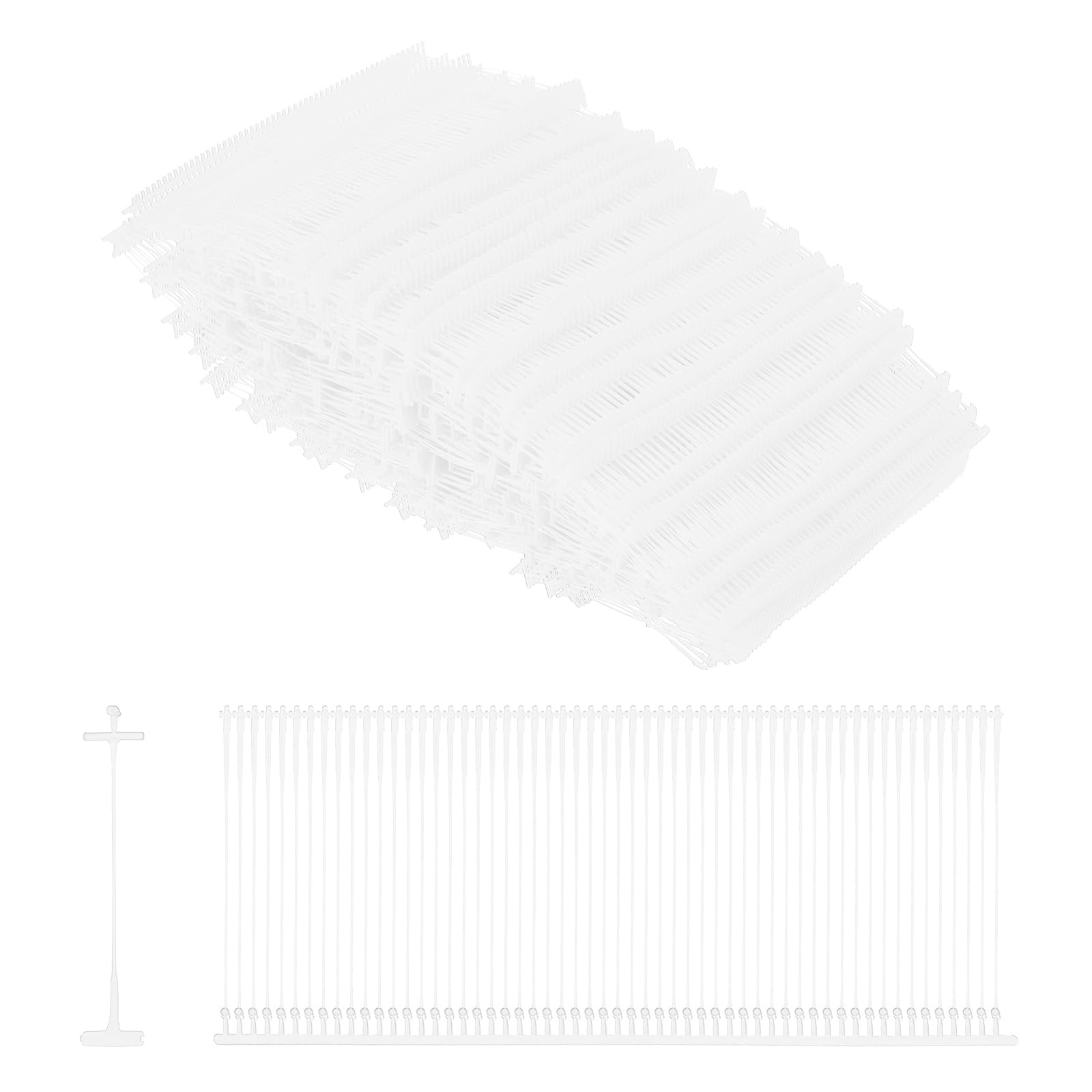 sourcing map 5000Pcs Standard Tagging Barb Fasteners, 35mm/1.38 Inch Tagging Gun Fasteners PP Plastic Tag Barbs Pins Attachments for Clothing Price Label Garment Retail, White