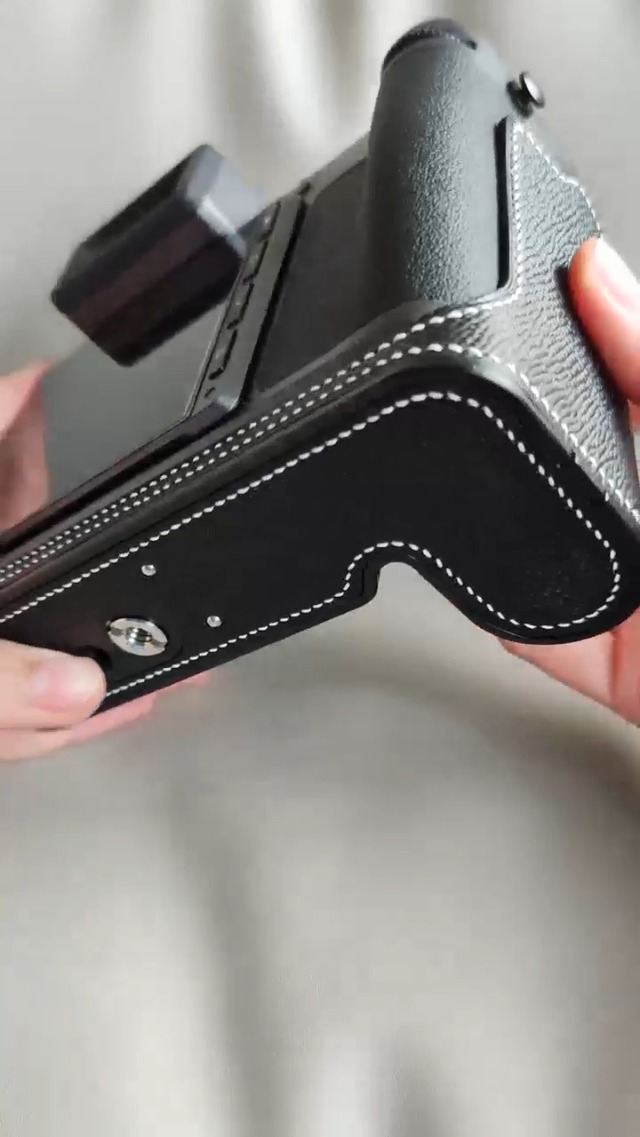 Amazon.com : Handmade Genuine Leather Camera Half Case for