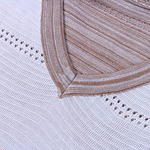 Suéter feminino casual de malha com ajuste solto, gola V, leve, com zíper, roupas modernas, Moletom