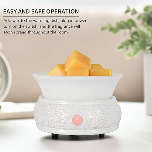Miniatura 3 de mocosa Calentador de cera para derretimiento, calentador de cera de cerámica, calentador de cera de velas 3-1 para quemador de cera perfumada,
