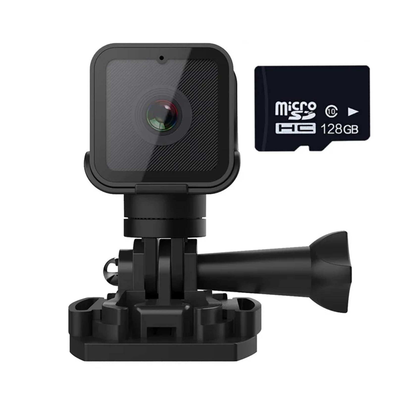 CVFRDD 1080P High-definition Wireless Small Camera, Hotspot Mini DV Camera, Outdoor Sports Camera, Motorcycle Driving Recorder(Camera 128G card)