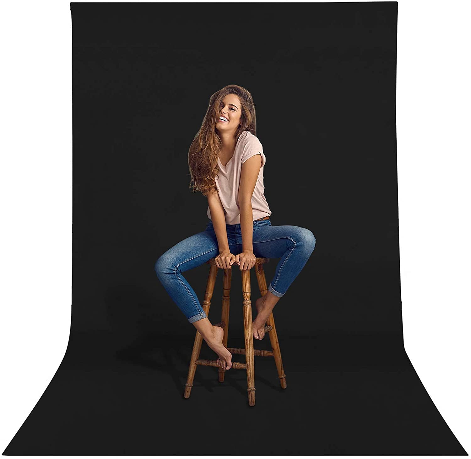 HIFFIN PRO 8 ft. X 12 ft. Long Life Time Reusable Black Screen Chromakey Photo Video Photography Studio Fabric Backdrop, Background, Pure Black Muslin, Photography Studio (B09DG63FNX) Amazon Price History, Amazon Price Tracker