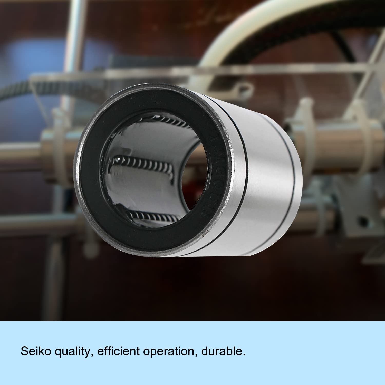 Aopin LM30UU Cylinder Linear Motion Ball Bearing, ID 30mm, OD 45mm Linear Ball Bearings Sae52100 Carbon Steel, 6 Rows of Steel Balls, Great for CNC, 3D Printer, Linear Rail Guide 4 PCS