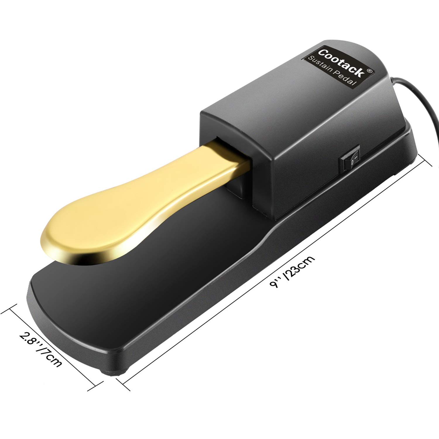 Universal Sustain Pedal passend für Yamaha Casio Roland elektronische Keyboards, Digital Piano & mehr Gold