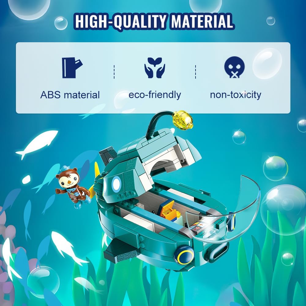 323 PCS Ocean Adventure GUP-A Deluxe Vehicle Playset with Barnacles Figure, Building Block Set for Kids Age 6+ (3703)