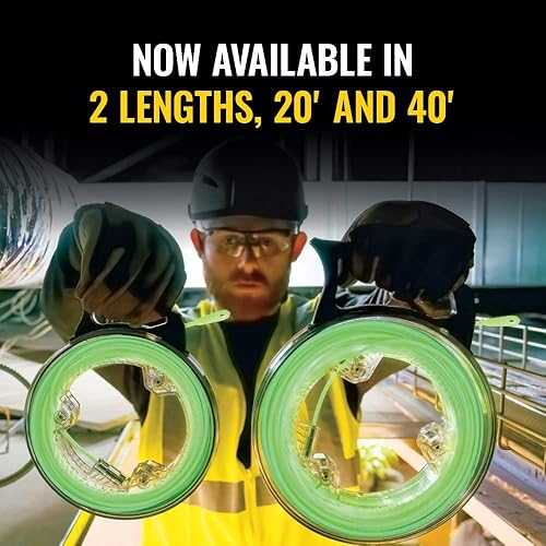 Miniatura 4 de Klein Tools 50660 Cinta de pescado que brilla en la oscuridad, fibra de vidrio con punta de nailon y conector de acero inoxidable para accesorios de