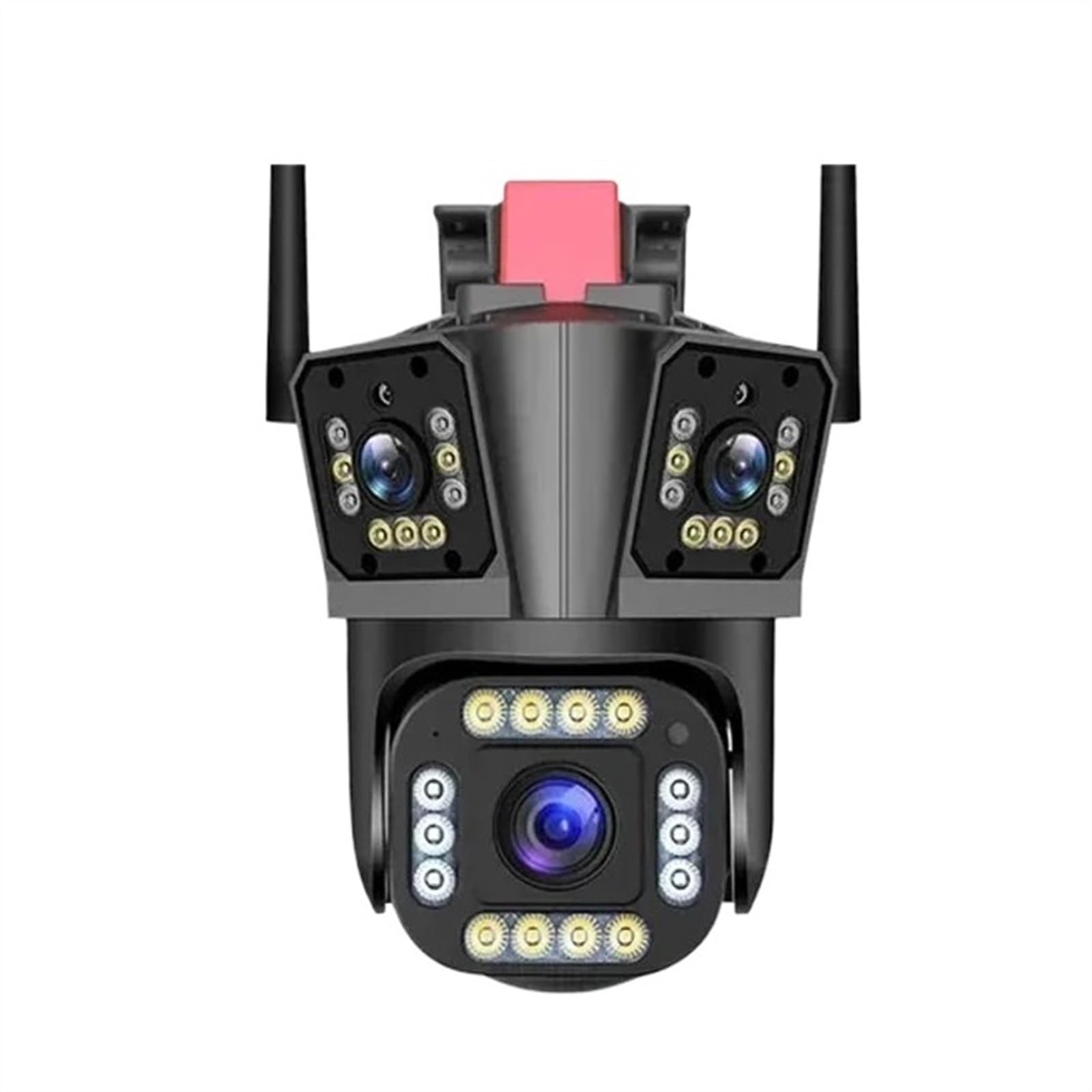 Kamera bezpieczeństwa, Kamera monitorująca PTZ 5K 12MP Trzy obiektywy Dwukierunkowe audio Automatyczne śledzenie Kolor Noktowizor bezpieczeństwa IP66(5K With 128G SD)