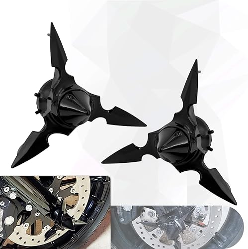 HCmotorku Cubiertas de tuerca de eje delantero de motocicleta, tapa de plástico giratorio para Harley Touring Electra Road Street Glide Softail Dyna