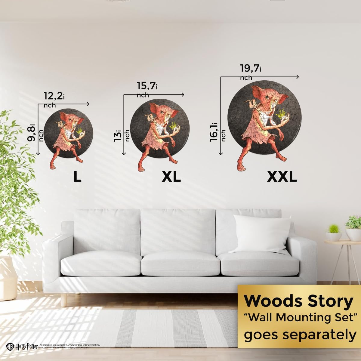 Harry Potter Wooden Jigsaw Puzzle – Shaped Dobby The House Elf Difficult Puzzle for Adults for Harry Potter Fans, Collectors & Puzzle Lovers (XXL, Dobby The House Elf)