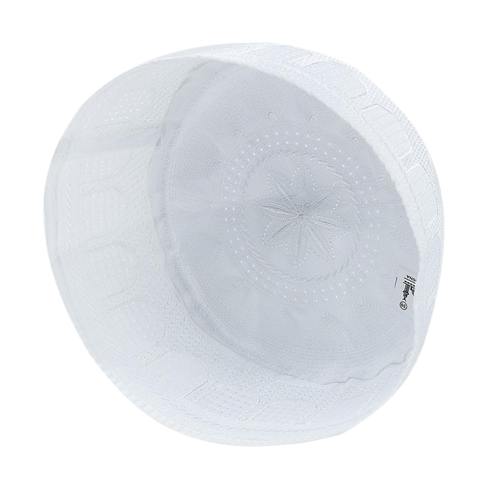 styleheaven Islamic Muslim Mens Prayer Kufi Hat Skull Cap Turkish Namaz Topi White-picture-29