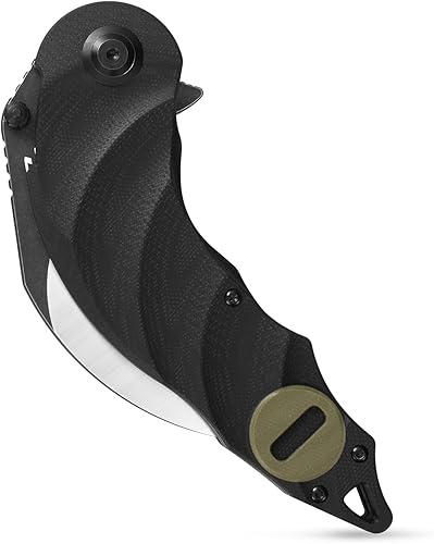 Miniatura 3 de Sitivien ST160 - Cuchillo plegable de bolsillo, hoja de acero K110 con mango G10, cuchillo de herramientas EDC para acampar al aire libre,