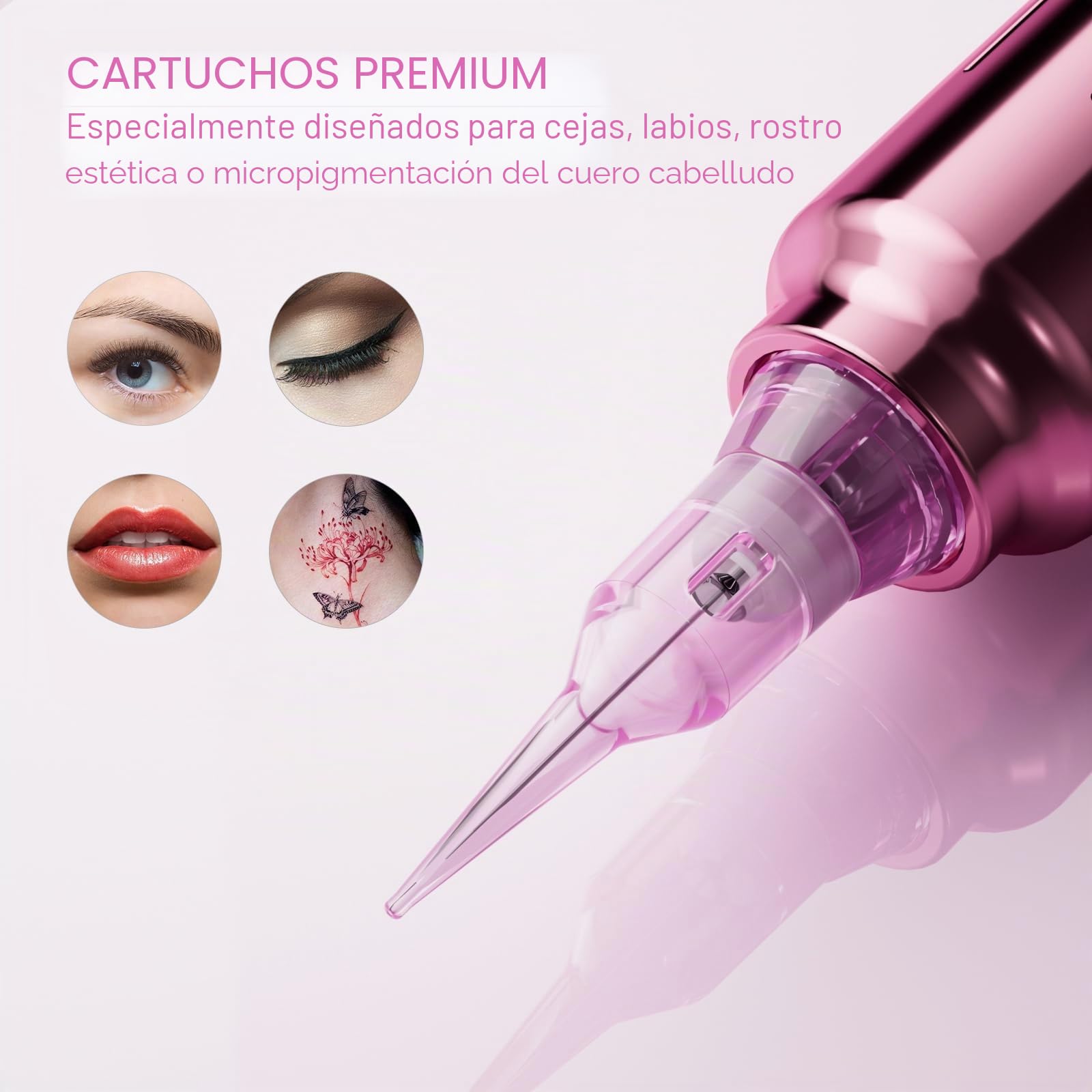 Biomaser Semi permanenent makeup needle 20pcs Cartuchos Agujas especialmente diseñadas para estética facial de cejas o micropigmentación del cuero cabelludo (3RL0.25)