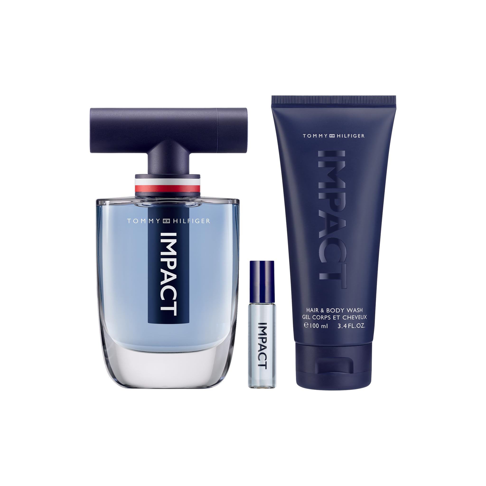 Tommy Hilfiger Impact Gift Set for Men (Eau de Toilette 100ml + 4ml+ Body Wash 100ml)