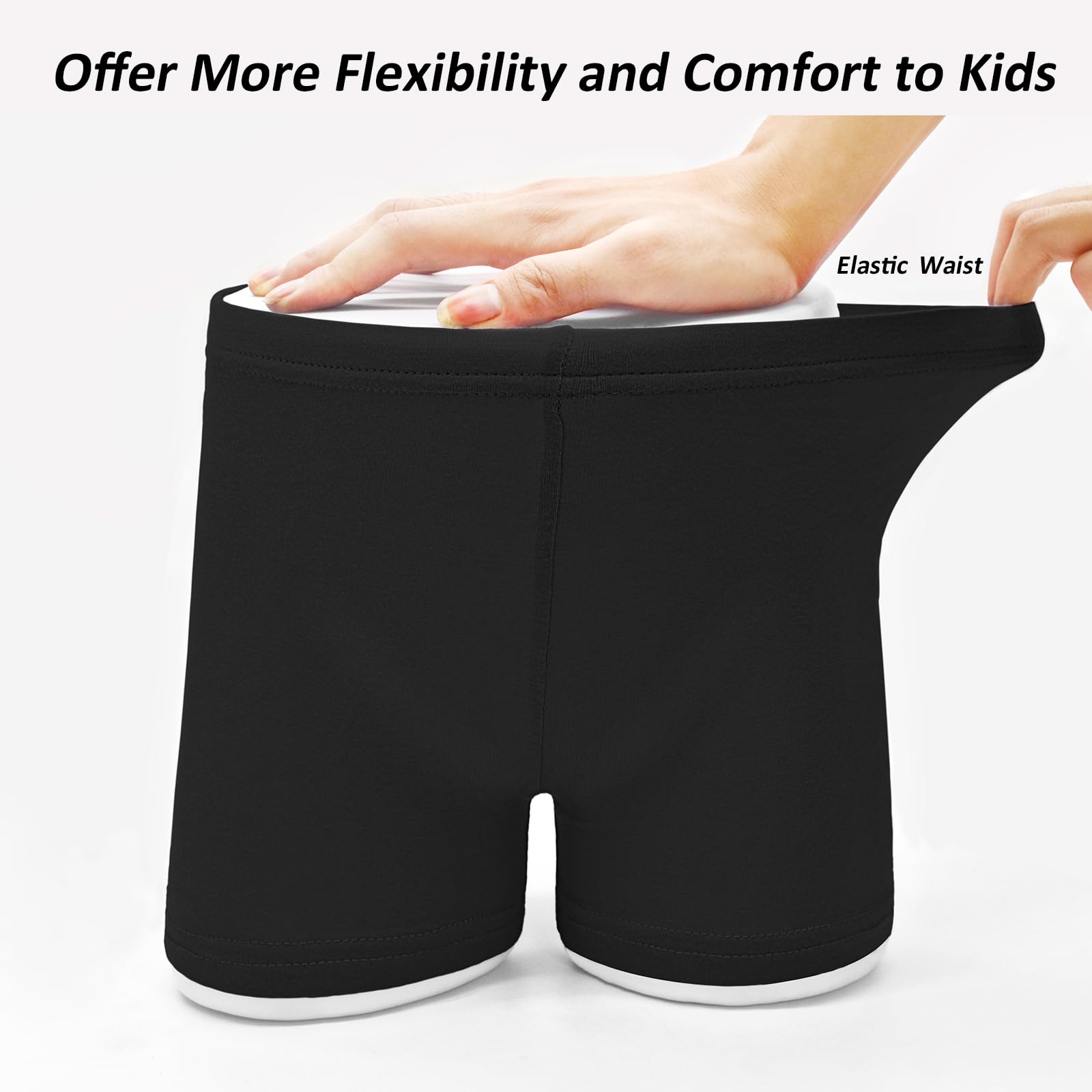 ZERULETS Vestito corto di sicurezza per bambine, traspirante, confezione da 8 pezzi, pantaloncini da ciclismo per bambini da 2 a 10 anni - 100 110 120 130 140