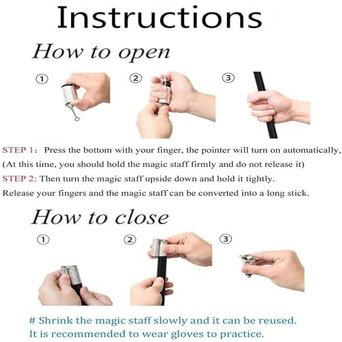 Miniatura 2 de Apareciendo caña metal plata etapa magia trucos de acero magia visual truco de cerca y pop out truco herramienta