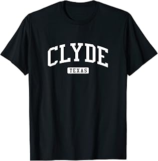 Clyde Texas TX Vintage Athletic Sports Design T-Shirt