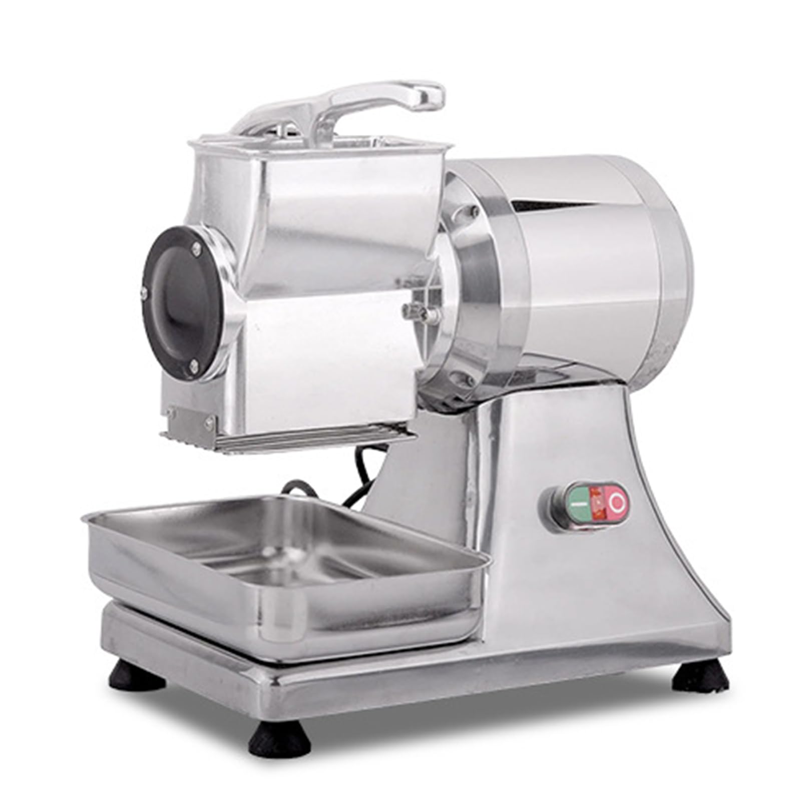 Rallador De Queso Eléctrico De 550 W, Molinillo De Queso Giratorio Comercial, con Bandeja De Acero Inoxidable, Capacidad De Procesamiento De 40 Kg/h